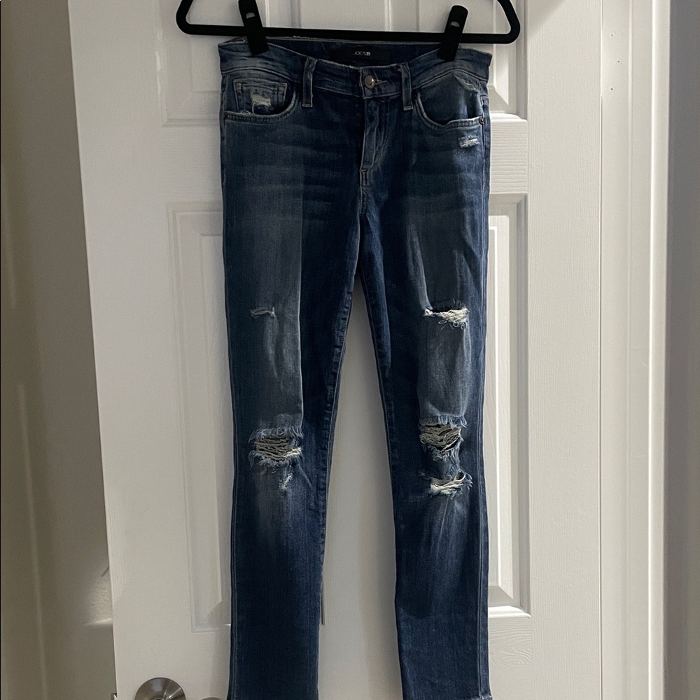 Joe's Jeans Women's Distressed Dark Blue Skinny Jeans